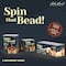 John Bead 3.6" x 3.6" Spin that Bead! Wooden Dual Bead Spinner with 2 Needles